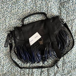 proenza schouler ps1 two toned fringe satchel bag